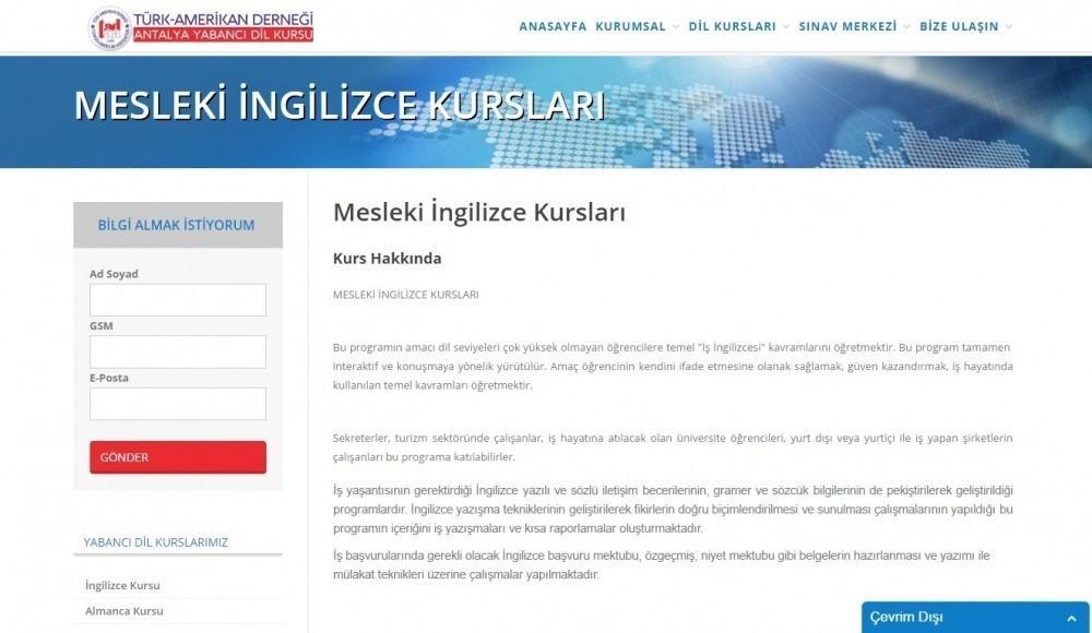 Türk Amerikan Derneği Yabancı Dil Kursları görselleri