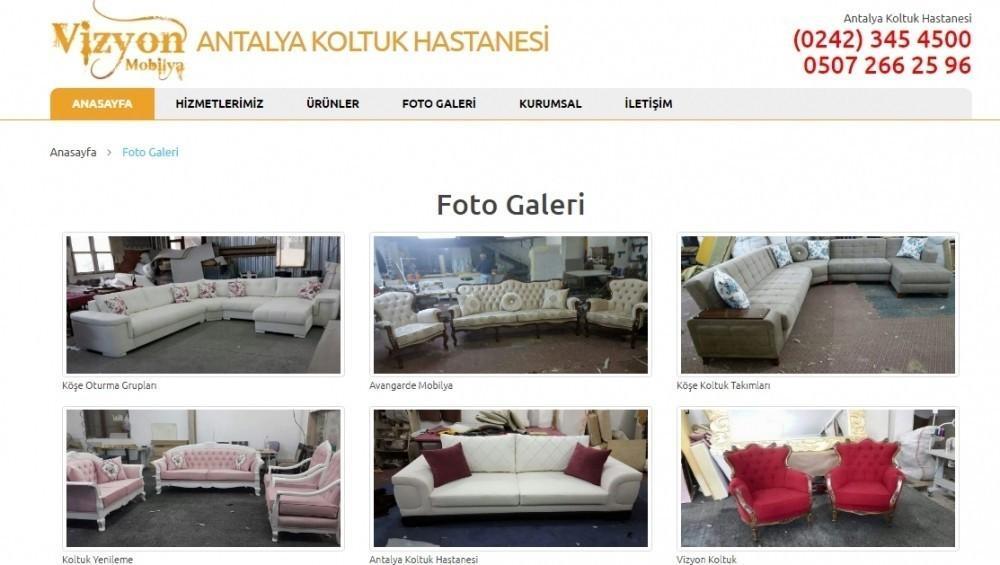 Vizyon Mobilya Antalya Koltuk Hastanesi Antalya Web Tasarım İşleri